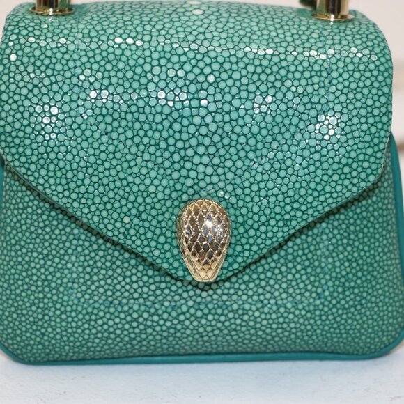 Bulgari Serpenti Reverse Micro Top Handle Bag - Green - Picture 3 of 14